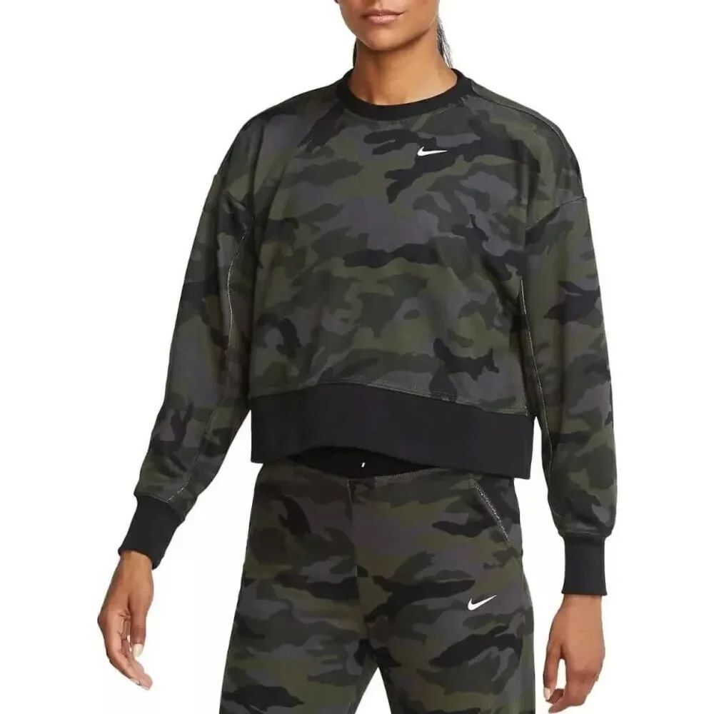 Nike Dri-FIT Get Fit Camo Training Crewneck Sweatshirt size Medium